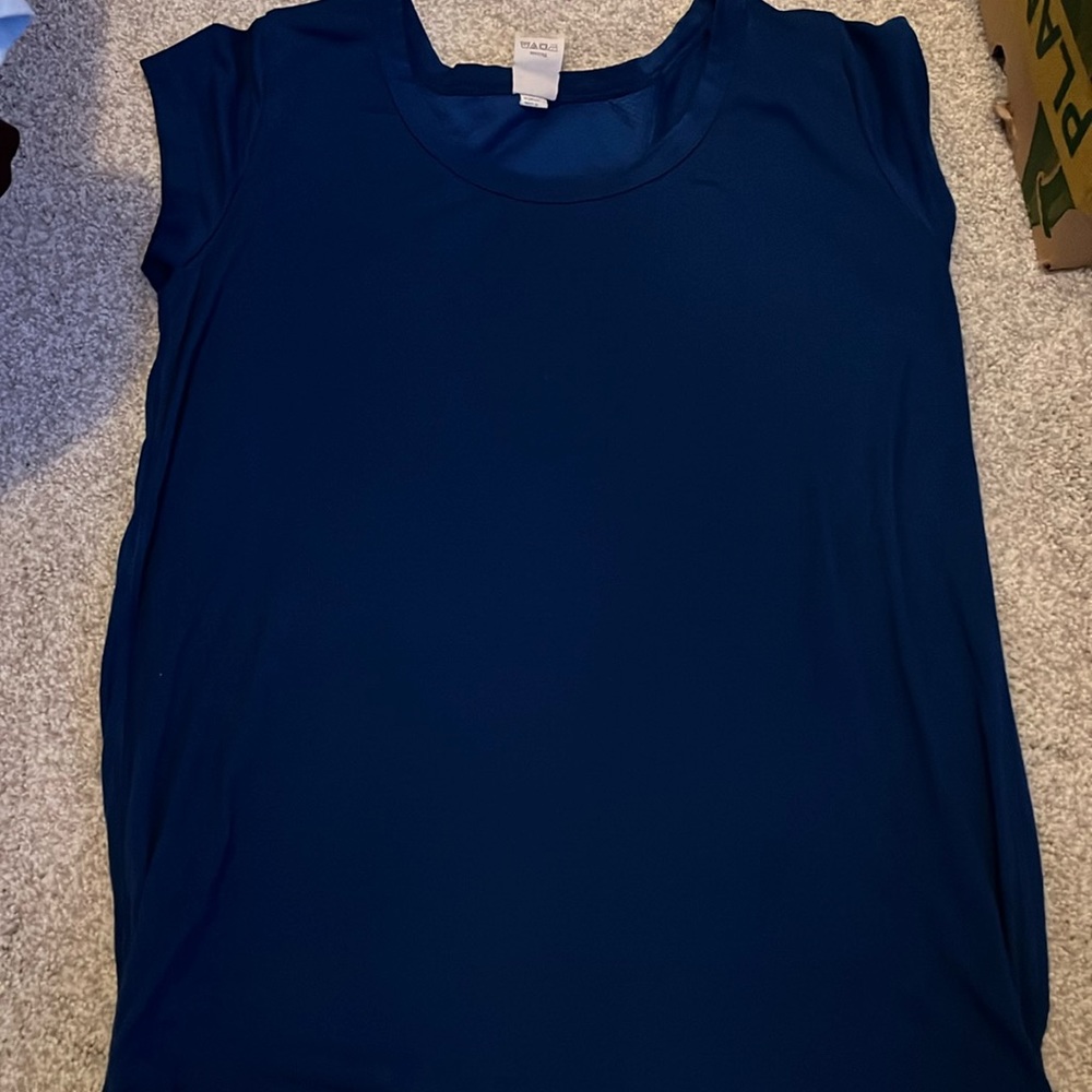 Blue work out top